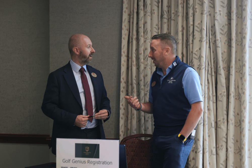 Player registration at the Fairway Masters 2026 Celtic Manor