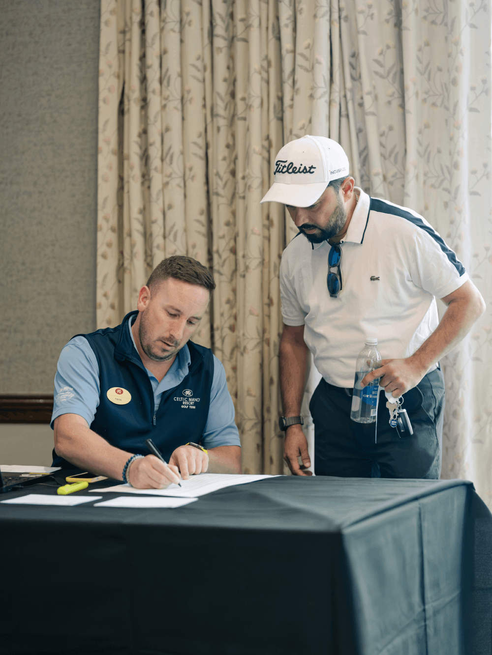 Player registration at the Fairway Masters 2026 Celtic Manor