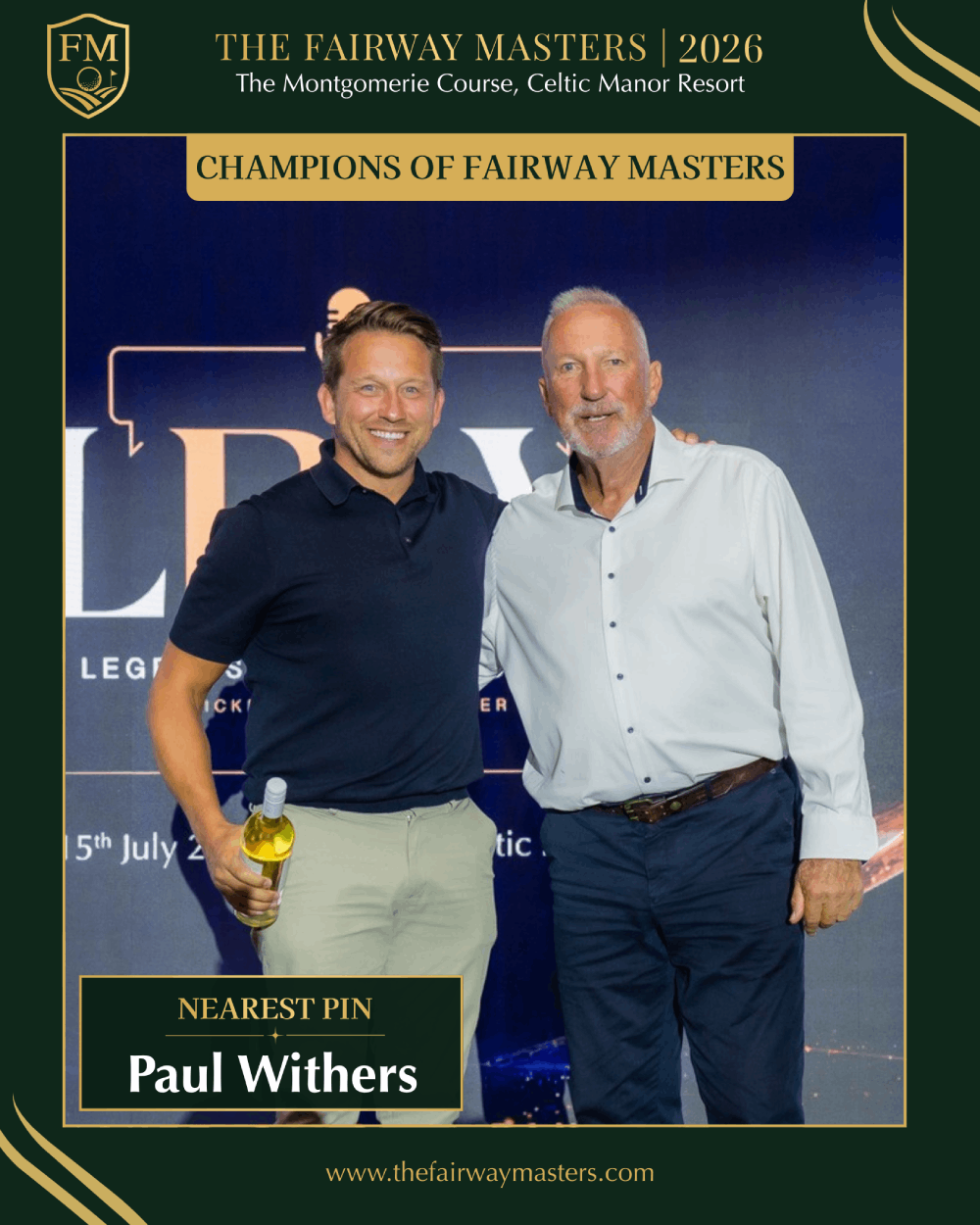 Nearest Pin award - Fairway Masters 2026 Celtic Manor